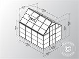Invernadero en policarbonato Harmony 4,5m², Palram/Canopia, 1,85x2,47x2,08m, Verde