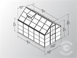 Invernadero en policarbonato Harmony 5,6m², Palram/Canopia, 1,85x3,06x2,08m, Verde