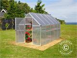 Greenhouse polycarbonate 5.7 m², 1.85x3.06x2.08 m, Silver