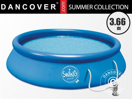 Pool Swing, inflatable, Ø3.66x0.76 m, Blue