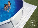 Bâche de piscine + revêtement de sol Ø350cm, Bleu/Naturel