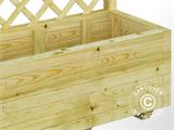 Wooden Planter box w/trellis, 0.8x0.4x1.38 m, Natural ONLY 1 PCS. LEFT