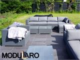 Polyrattan-Sofa Außenecke für Modularo, grau