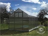 Invernadero de policarbonato TITAN Classic 480, 9,7m², 2,35x4,12m, Plateado