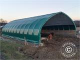 Extension 1.5 m for storage shelter/arched tent 9x15x4.42 m, PVC, White/Grey