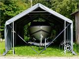 Storage shelter PRO XL 3.5x8x3.3x3.94 m, PE, Grey