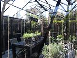 Orangery/greenhouse glass 13.3 m², 4.45x2.99x2.95 m w/Base and cresting, Black