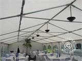 Pasākumu telts Exclusive 6x12m PVC, Pelēks/Balts