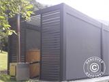 Bioclimatic pergola gazebo San Pablo, 3x5.8 m, Black