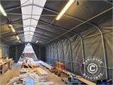 Storage shelter PRO 8x12x5.2 m PVC w/skylight, Green