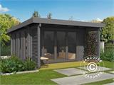 Wooden Cabin Florence, 3.9x3.97x2.45 m, 70 mm, Light Grey
