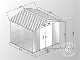 Garden shed w/skylight 2.78x2.6x2.34 m ProShed®, Anthracite