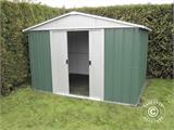 Garden shed 3.03x3.96x2.02 m, Green/Silver