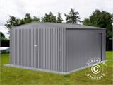 Metalna garaža 3,8x4,8x2,32m ProShed®, Aluminij Siva