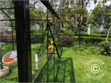 Orangerie/Gazebo de jardim da Vidro 8,7m², 2,95x2,95x2,7m, c/base, Preta