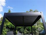 Bioklimatische Pergola pavillon San Pablo, 3x4m, schwarz