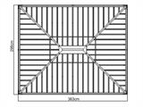 Paviljong Messina m/gardiner og myggnetting, 3,63x2,98x2,92m, 10,8m², Antrasitt