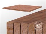 Pawilon drewniany z podłogą drewnianą, 3,37x3,37x3,13m, 9,9m², naturalne drewno