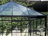 Talveaia/aiapaviljoni klaas 8,06m², 2,82x2,86x2,8m koos alusega, Must
