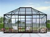 Talveaia/aiapaviljoni klaas 12m², 4,2x2,86x2,84m koos alusega, Must