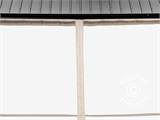 Tonnelle San Bernardino avec rideaux et moustiquaire, 3x3,65m, Noir/Ecru