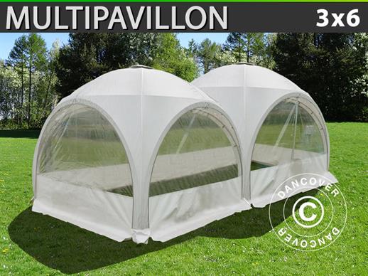 Kupolasti šator za zabave Multipavillon  3x6m, Bijeli