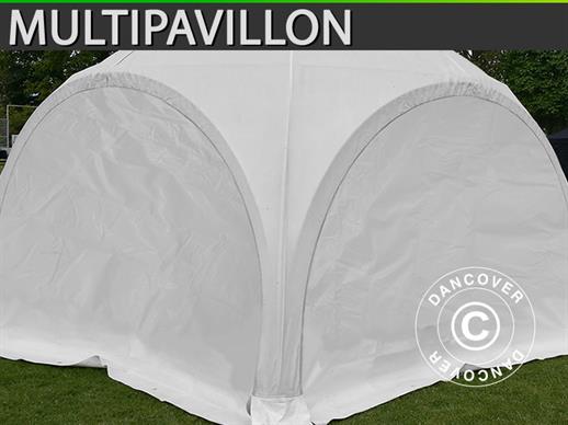 Kopułowy namiot imprezowy Multipavillon - ścian boczna 3x1,95m, Biały