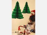 Božićno drvce s uzorkom pčelinjeg saća, 27 cm, Zeleno, 10 kom