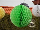Honeycomb papirkugler, 50cm, Grøn, 10 stk. KUN 1 SÆT TILBAGE