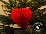 Bola esponjosa en forma de corazón, 30cm, Rojo, 10 uds. 