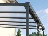Terrasseoverdækning Easy m/polycarbonattag, 3x5m, Antracit