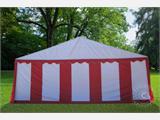 Demo: Tente de réception Original 6x8 m PVC, Rouge/Blanc, incl. barre de sol. RESTE SEULEMENT 1 PC