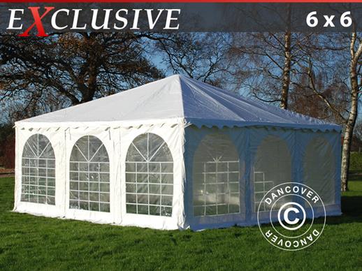 Pagodenzelt Exclusive 6x6 m PVC, Weiß