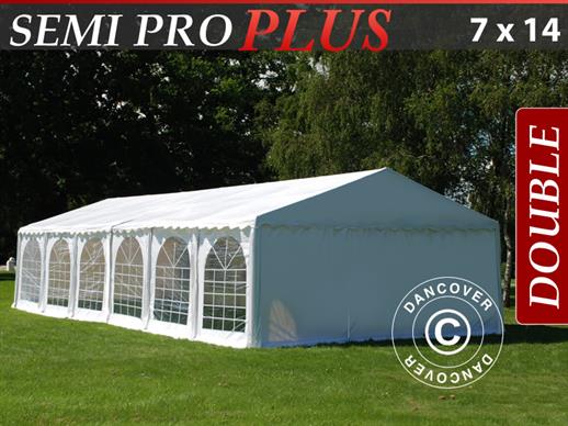 Tente de réception Semi PRO Plus 7x14 m PVC