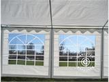 Tente de réception PLUS 4x10m PE, Gris/Blanc