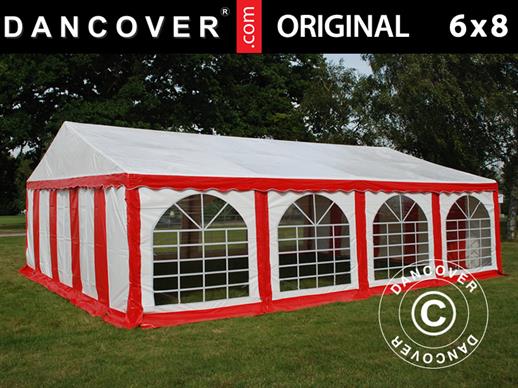 Namiot imprezowy Original 6x8m PCV, Czerwony/Biały
