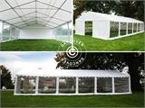 Šator za zabave Exclusive 6x12m PVC, Bijela, Panorama, uklj. Sigurnosni Paket
