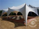 Pole tent 'Star' 6,6x13,2x4,8m, PVC, Valge