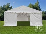 Rozwiązanie SmartPack 2w1: namiot imprezowy Original 5x10m, biały/pawilon ogrodowy 3x3m, piaskowy