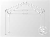 SmartPack 2-in-1 risinājums: Pasākumu telts Original 5x10m, Balta/Lapene 3x3m, Smilšu krāsā