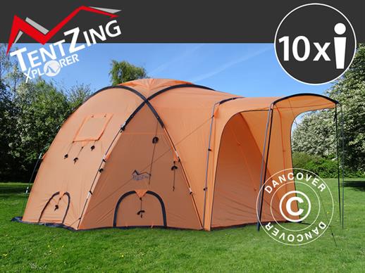 Base Camp, TentZing®, 10 personen, Oranje/Donkergrij NOG SLECHTS 2 ST.