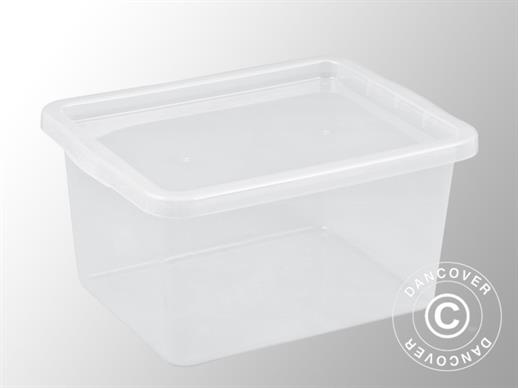 Caixa de Armazenamento, Basic, 39,5x59,5x31,1cm, 5 unids., Transparente

