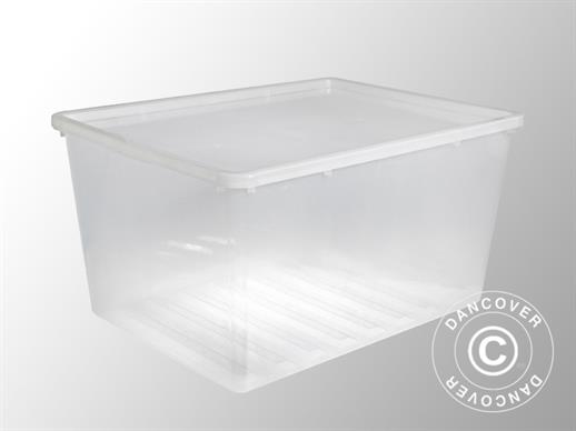 Sandėliavimo dėžė, Basic, 57,4x77,8x40,2cm, 1 vnt., Skaidri