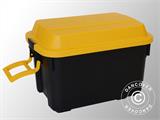 Caja de almacenaje extrafuerte, Super Cargo, 73,5x48,5x48,5cm, Negro/Amarillo