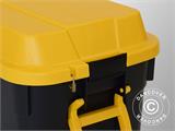 Vahva varastolaatikko, Super Cargo, 73,5x48,5x48,5cm, Musta/Keltainen