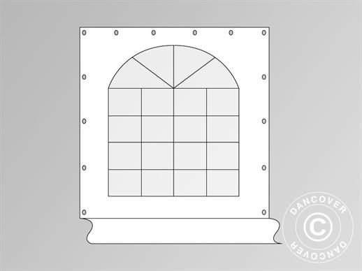 Külgsein aknaga 2,3x2,3m peotelgile Semi Pro 7x7m, Valge