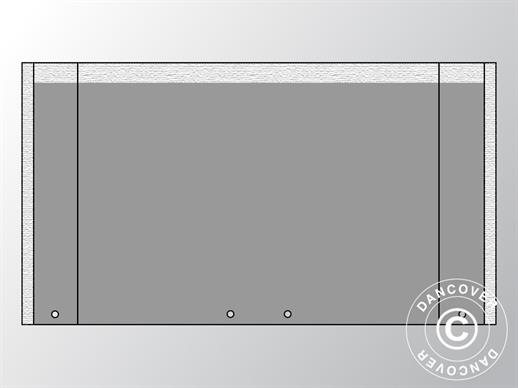 Parede da extremidade UNICO 3m com porta ampla (3x6m), Cinzento escuro