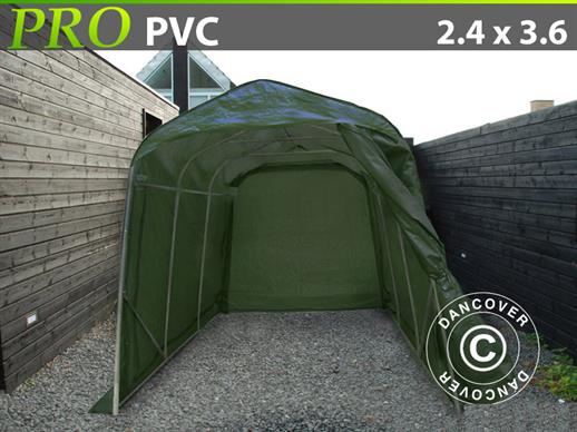 Carpa garaje PRO 2,4x3,6x2,4 m PVC, verde