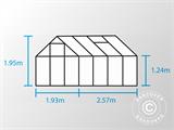 Drivhus Glas Halls Popular 5m², 1,93x2,57x1,95m, Aluminium