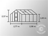 Greenhouse Polycarbonate Juliana Junior 8.3 m², 2.77x2.98x2.57 m, Aluminium